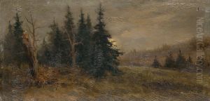 Forest Landscape by Felician Moczik