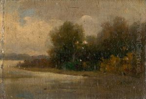 Forest by the River by Felician Moczik