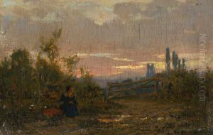 Early Evening Landscape by Laszlo Paal