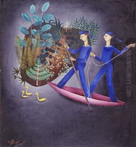 ,,Kompositsioon. Onnesaar" by Karin Luts
