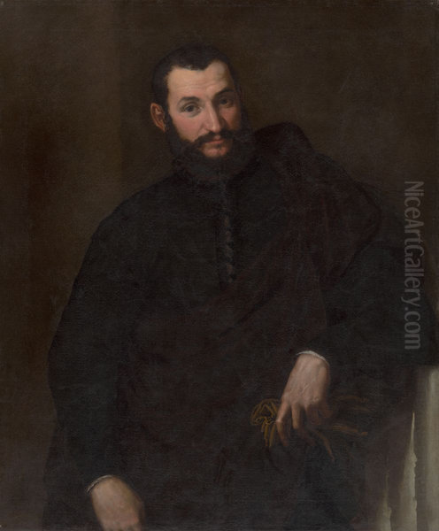 Portrait of a Man (With a Fragment of Antique Column) - view 1