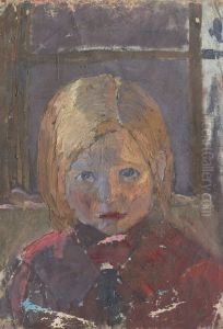 Head Study of a Girl by Frida Konstantin
