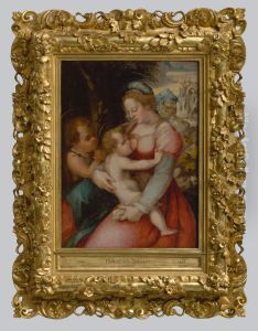 Madonna with Child and Saint John the Baptist by Francesco Salviati