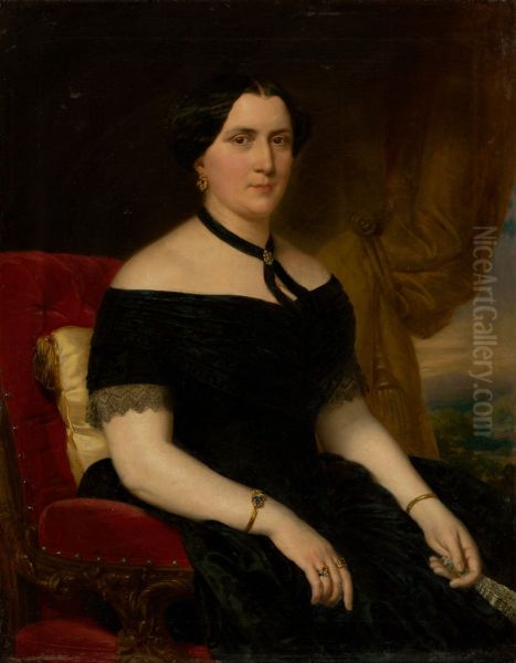 Portrait of a Woman in a Velvet Armchair - view 1