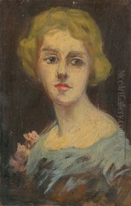 Portrait of a Woman in Sky-Blue Dress Portrait of a Woman in Sky-Blue Dress