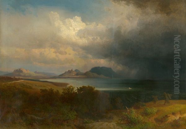 Storm over Lake Balaton - view 1