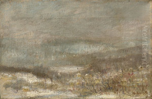 Winter Bleak Landscape by Laszlo Mednyanszky