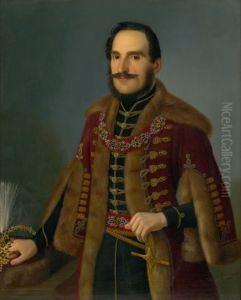 Portrait of Antal Roch by Jozef Bozetech Klemens