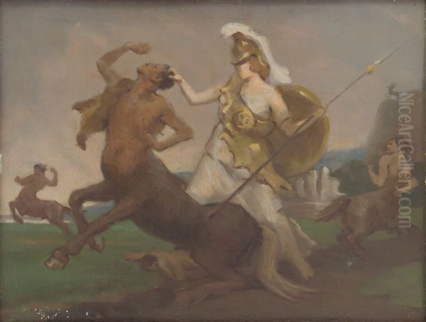 Palas Athena in Fight against Centaurs - view 1