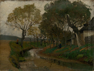 Brook behind the Barn. On the Bank Brook behind the Barn. On the Bank