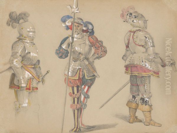 Studie muzov v brneni - view 1