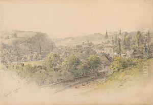 Pohlad na Bansku Bystricu z vychodu by Karoly Lajos Libay