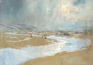 Spis Landscape in Winter by Laszlo Mednyanszky