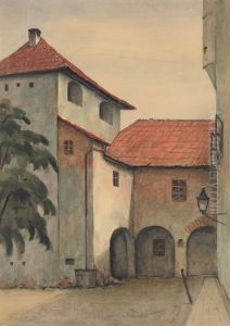 Courtyard in Zvolen by Ladislav Treskon