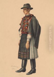 Study of a Man from Detva by Ladislav Treskon