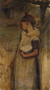 Study of a Girl by Francis Montague Holl