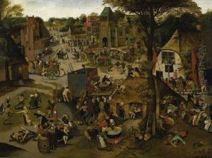 Village Festival in Honour of Saint Hubert and Saint Anthony by Pieter Brueghel the Younger