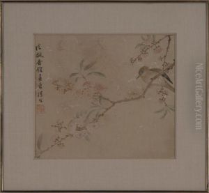 Song Bird On Cherry Blossom Branch by Ju Chao