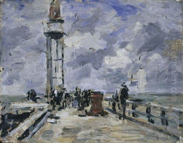 The Jetty and Lighthouse at Honfleur - view 1