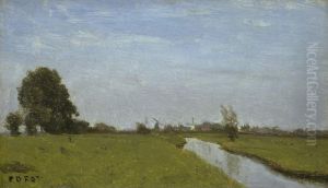 Dutch Landscape in Holland by Jean-Baptiste Camille Corot