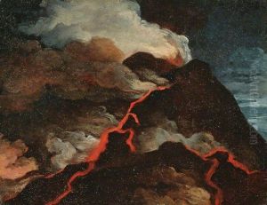 Vesuvius in Eruption by Anicet-Charles-Gabriel Lemonnier