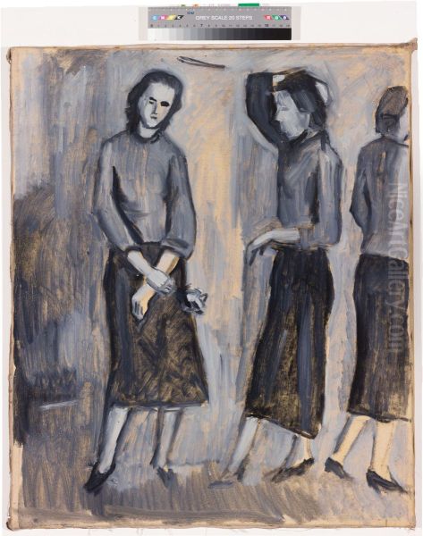 ,,Kolm naisfiguuri grisaille's" - view 1