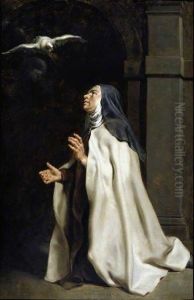 Saint Teresa of Avila's vision of the dove by (studio of) Rubens, Peter Paul