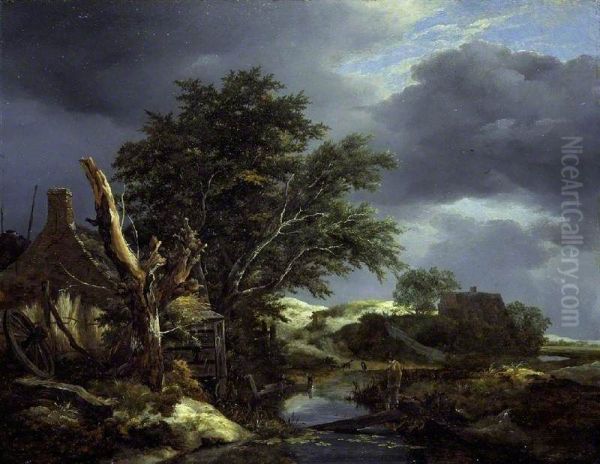 Landscape with a Blasted Tree near a House - view 1