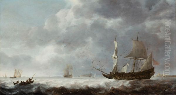 Sea Piece, a Breeze near a Dutch Port - view 1