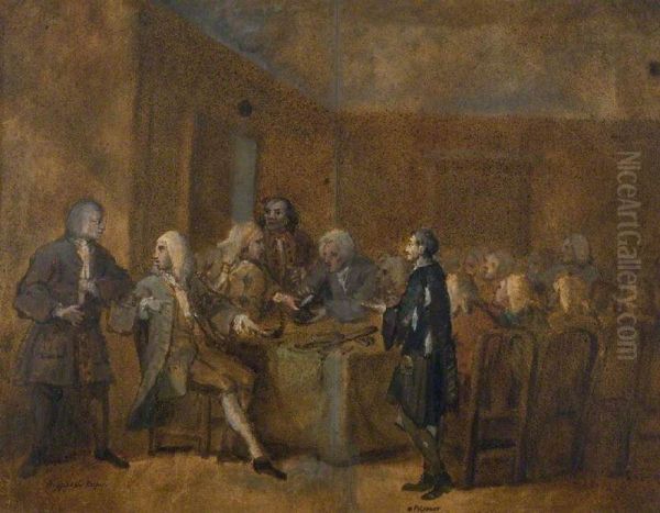 A Prisoner of the Fleet Being Examined before a Committee of the House of Commons - view 1
