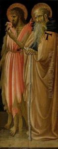 Saint John the Baptist and Saint Anthony Abbot (recto, panel 2)