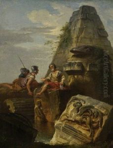 Ruins with Figures by Giovanni Paolo Panini