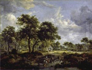 Wooded Landscape by Meindert Hobbema
