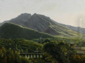 View of the Bridge and the Town of Cava, Kingdom of Naples by Jean-Joseph-Xavier Bidauld