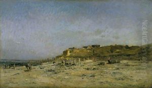 Beach at Villerville, Normandy by Charles-Francois Daubigny
