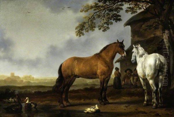 Landscape with Figures and Horses - view 1
