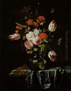 Glass Vase of Flowers Glass Vase of Flowers