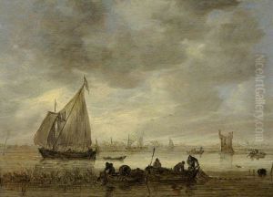 Near Dordrecht by Jan van Goyen