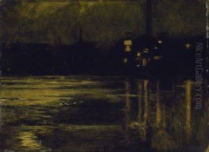 The Thames at Chelsea, Evening by William Holman Hunt