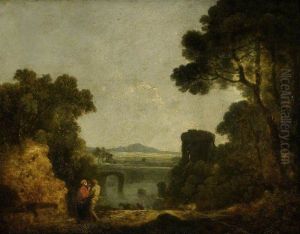 Italian River Landscape with a Broken Bridge by Richard Wilson