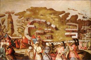 Arrival of the Turkish Fleet, 20 May 1565 by Matteo Perez d'Aleccio
