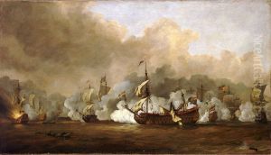 The Battle of the Texel, 11-21 August 1673 by Willem van de Velde the Younger
