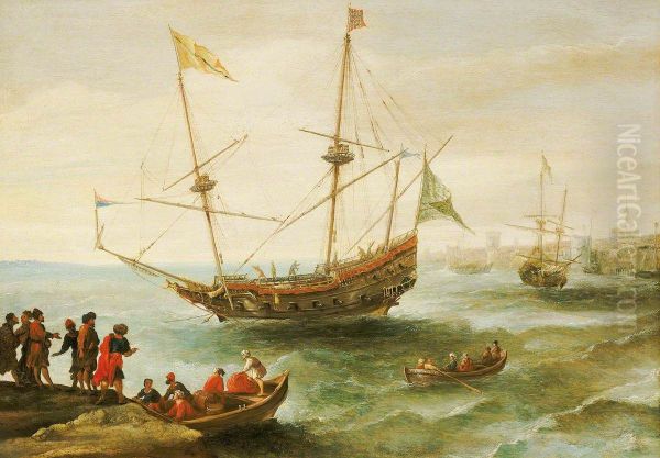 An Algerine Ship off a Barbary Port - view 1
