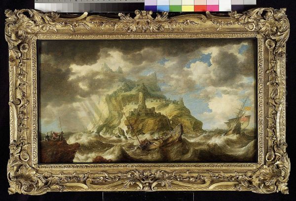 A Dismasted Ship in a Rough Sea - view 1