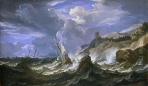 A Ship Wrecked in a Storm off a Rocky Coast A Ship Wrecked in a Storm off a Rocky Coast