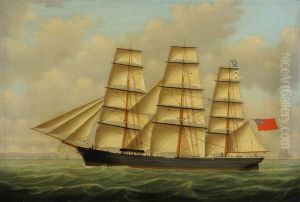 The ship 'Magna Charta' in full sail by William Howard Yorke