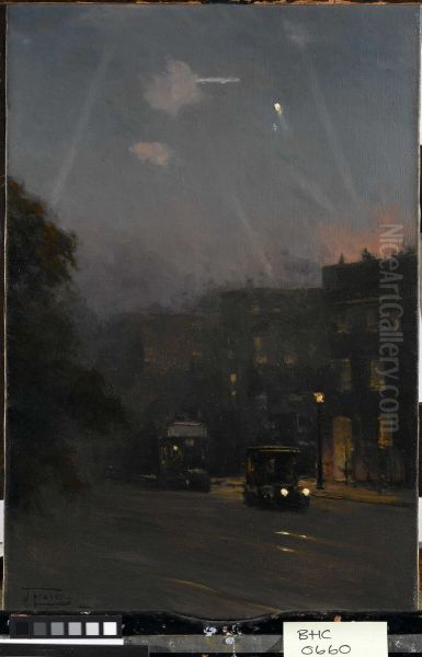 'A Zeppelin raid, 8 October 1915' - view 1