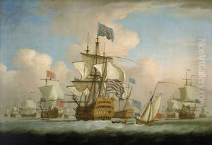 An English Fleet Coming to Anchor An English Fleet Coming to Anchor