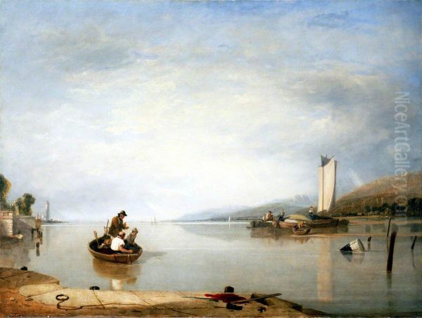 Boats off Cowes Castle - view 1