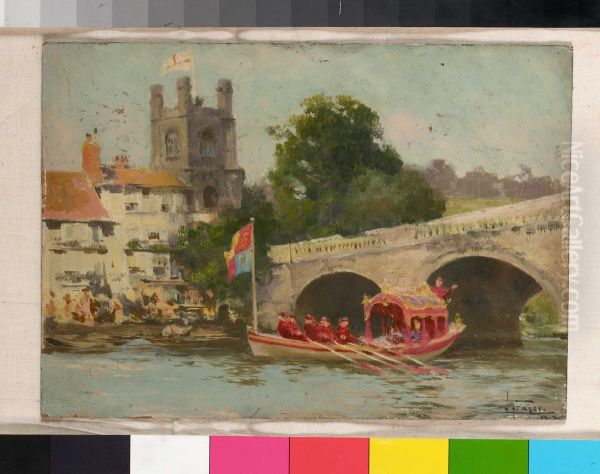 George V on the Royal Barge at Henley, 1912 - view 1